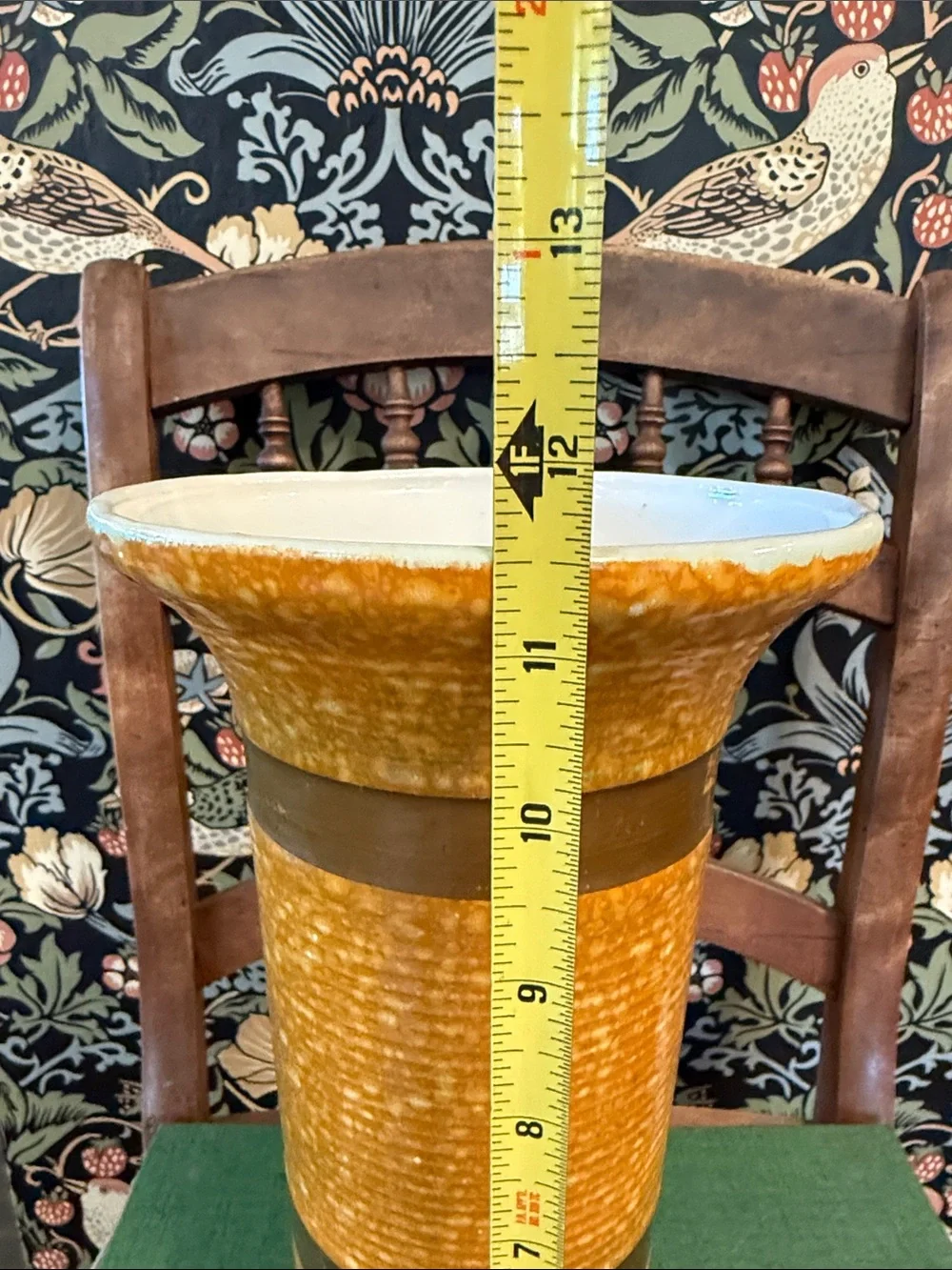 💕Vintage Hull Pottery #102 Gold Speckled Vase Fall Decor